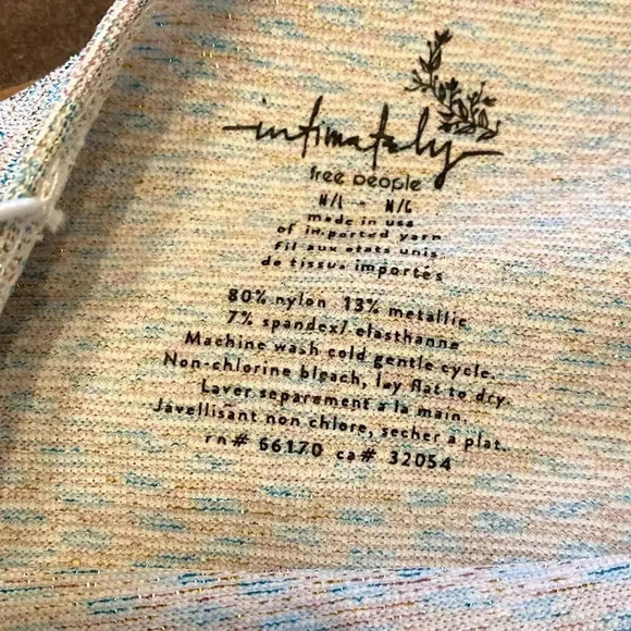 NWOT Free People Intimately Skinny Strap Seamless Brami Cami Top Multicolor M/L - Picture 9 of 9